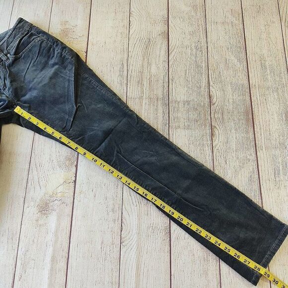 Ann Taylor Curvy Fit gray velvet straight leg jeans 0P - Picture 6 of 9